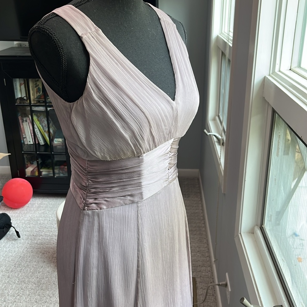 Purple chiffony sleeveless dress by Monsoon